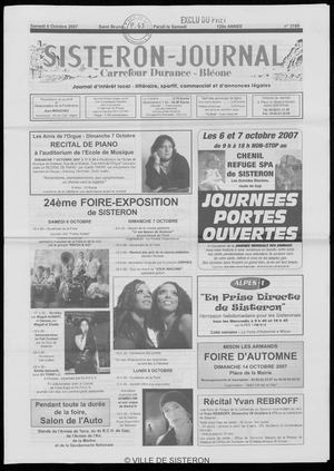 Le Sisteron Journal du 06/10/2007