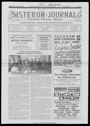 Le Sisteron Journal du 01/12/2007