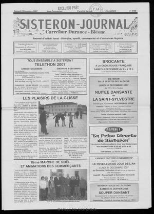 Le Sisteron Journal du 08/12/2007