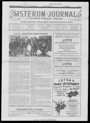 Le Sisteron Journal du 05/01/2008
