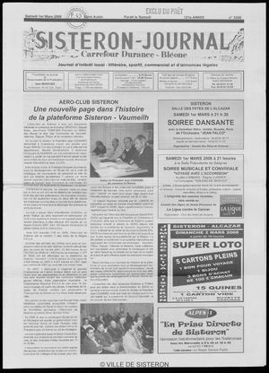 Le Sisteron Journal du 01/03/2008