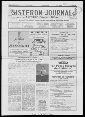 Le Sisteron Journal du 03/05/2008