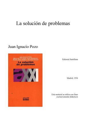 Aprender A Resolver Problemas