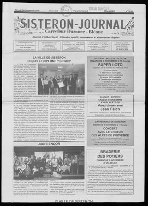 Le Sisteron Journal du 01/11/2008