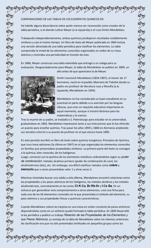 Comparaciones De Las Tablas De Los Elementos Quimicos Janely Gutierrez
