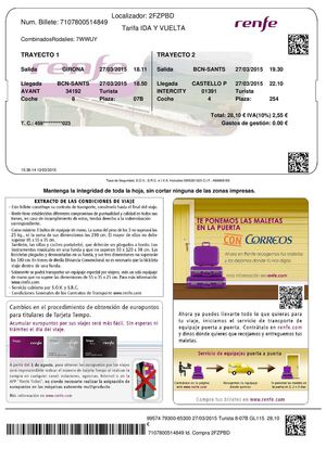 BILLETE RENFE