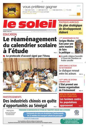 Edition Du 12 Mai 2015