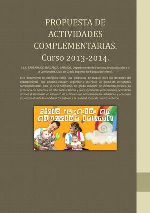 Propuesta De Actividades Complementarias