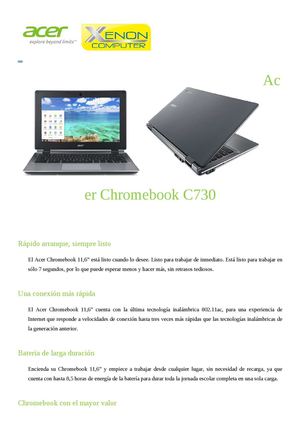 Orixe Acer Chromebook C730 V00