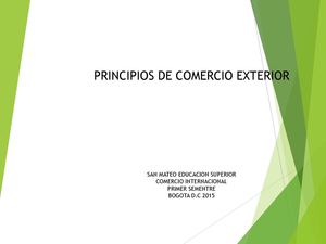 PRINCIPIOS DE COMERCIO EXTERIOR