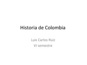 Historia De Colombia