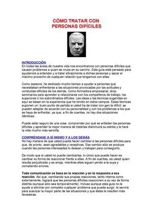 Cómo Tratar Con Personas Dificiles