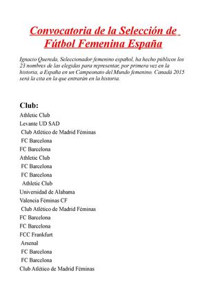 Mundial Canada Femenino