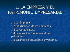 Tema1 La Empresa Y El Patrimonio Empresarial