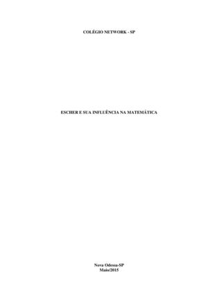 Escher E Sua Influência Na Matemática