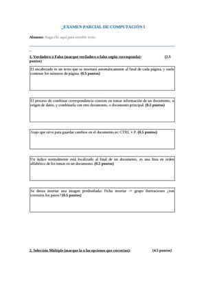 Examen Parcial De Computación I