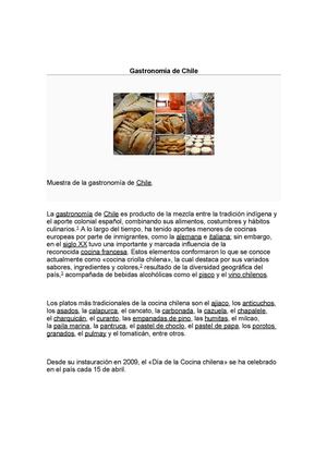 Gastronomía De Chile
