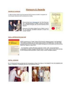 Read about the achievements of Dr P Mohamed Ali at Galfar