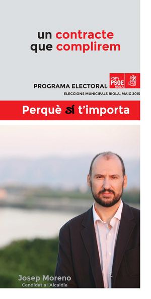 Programa Electoral PSPV-PSOE Riola