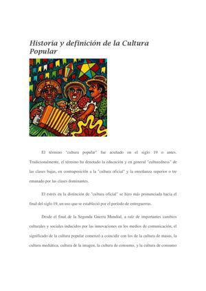 Cultura Popular - Folklore
