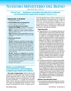 Nuestro Ministerio Del Reino Mayo 2015