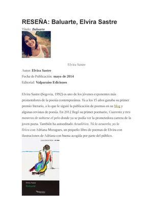 Baluarte Elvira Sastre