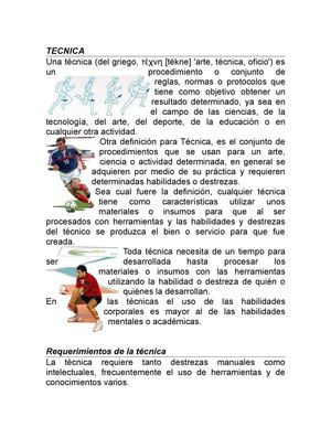 Definición Concepto Técnica