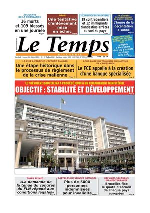Le Temps d'Algérie Edition du Samedi 16 Mai 2015