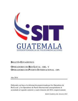 Boletin Estadistico 2do 2014