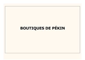 Boutiques de Pékin. 36 peintures chinoises