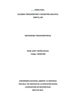 Tarea Final Algebra Trigonometria Y Geomètria Analitica