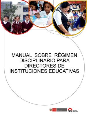 Manual Directores Sobre Régimen Disciplinario De I E