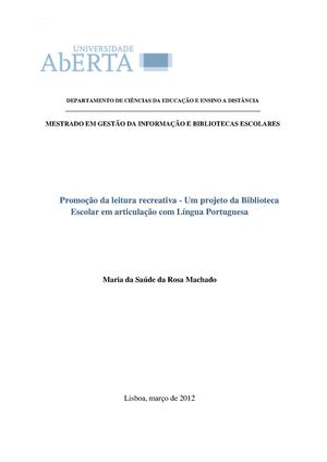 Promoção Da Leitura Recreativa