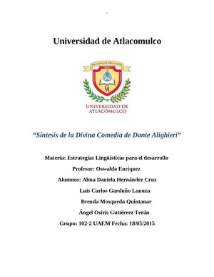 La Divina Comedia (Síntesis)