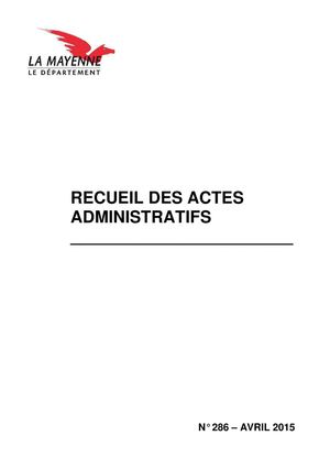 RAA 286 - Avril 2015