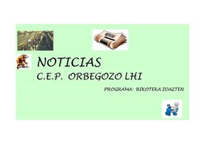 NOTICIAS. Orbegozo Eskola