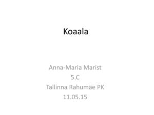 Esitlus Anna Marist Marist