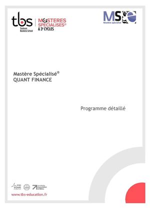 TBS MS Quant Finance