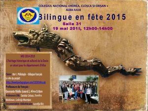 Bilingue en Fete 2015.CN HCC Alba Iulia