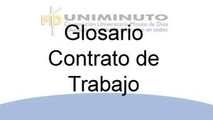 Glosario Contrato de Trabajo