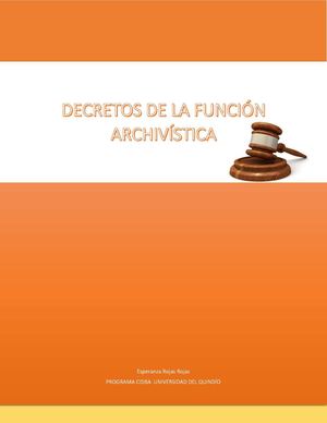 Decretos de la Función Archivística