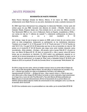 Biografia Maite Perroni