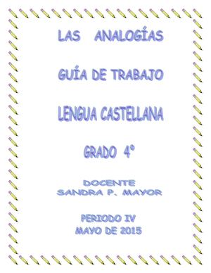 Guía de Lengua Castellana grado 4ª