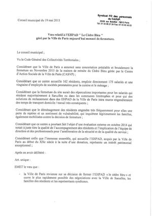 Voeu Du Député Maire De Sarcelles Adopté à L'unanimité