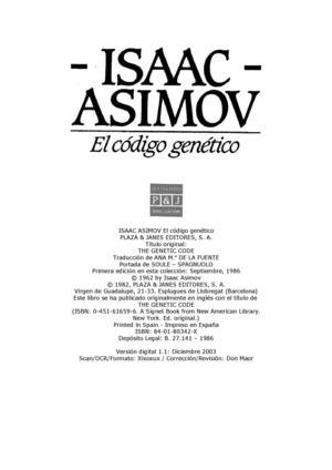 9 Isaac Asimov El Codigo Genetico (1)