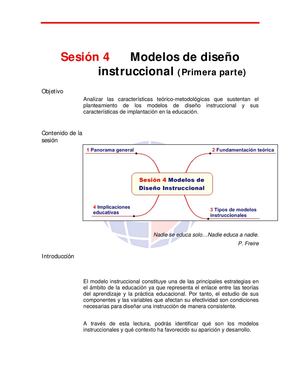 Modelos de diseño instruccional.