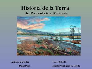Història de la Terra: Del Precambrià al Mesozoic