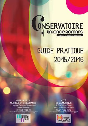 Guide pratique du Conservatoire 2015