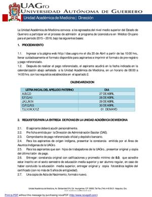 Convocatoriauamed2015 Uagro