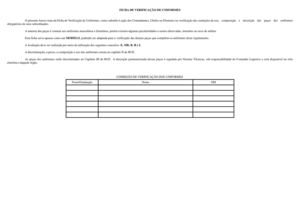 Ficha De Verificação De Uniformes